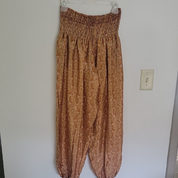 Silk Pants - Silk Harem Balloon Pants New OS